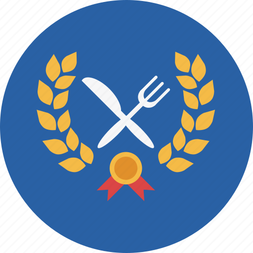 Award, badge, fork, knife, medal, restaurant icon - Download on Iconfinder
