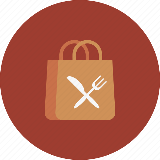 Bag, fork, knife, restaurant, shop, shopping icon - Download on Iconfinder