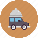 automobile, car, delivery, restaurant, transport, transportation, vehicle