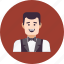 avatar, human, male, man, people, restaurant, waiter 