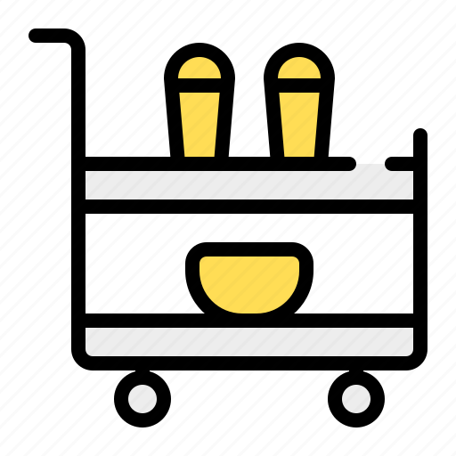 Cart, trolley, restaurant, catering, food, drink, serving cart icon - Download on Iconfinder