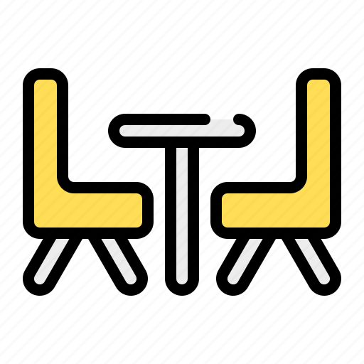 Dining table, dining room, furniture, desk, chairs, chair, table icon - Download on Iconfinder