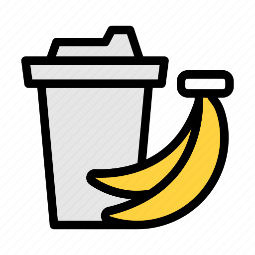 Banana, shake, drink, juice, beverage icon - Download on Iconfinder