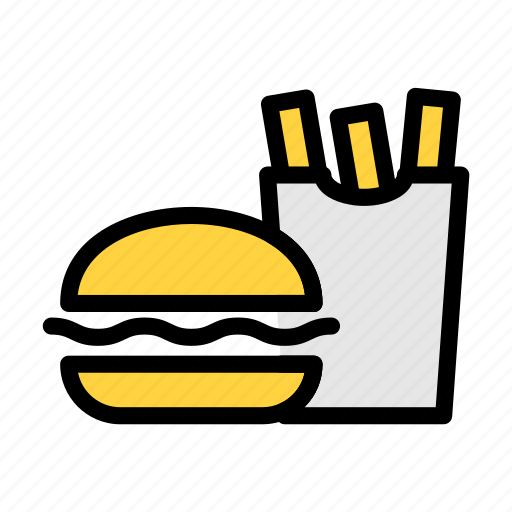 Burger, fries, fastfood, eat, meal icon - Download on Iconfinder