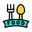 food, restaurant, hotel, fork, banner 