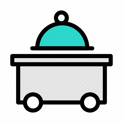 Foodtrolley, hotel, restaurant, meal, dish icon - Download on Iconfinder