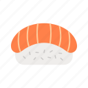 nigiri, fish, seafood, rice, salmon