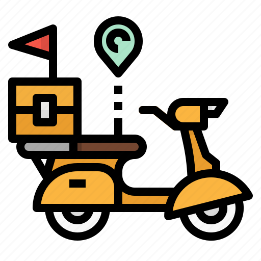 Bike, delivery, motorcycle, parcel, transport icon - Download on Iconfinder