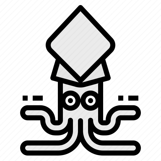 Animal, aquarium, sea, seafood, squid icon - Download on Iconfinder