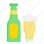 alcohol, beer, bottle, drink, glass 
