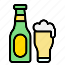 alcohol, beer, bottle, drink, glass