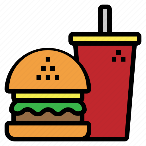 Burger, drink, fast, food, junk icon - Download on Iconfinder
