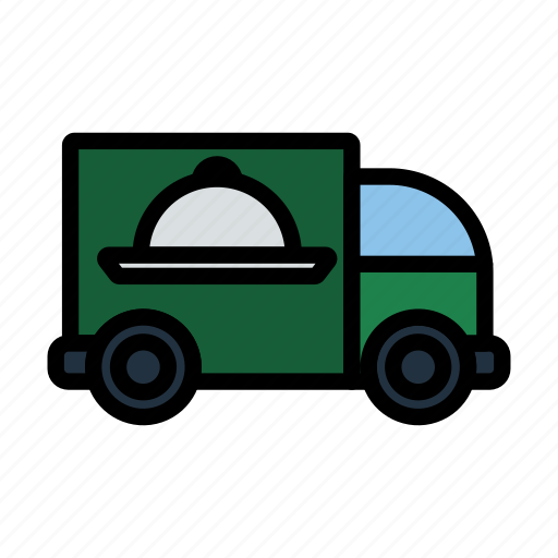 Car, truck, delivery, business, restaurant, food, lineart icon - Download on Iconfinder