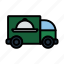 car, truck, delivery, business, restaurant, food, lineart 
