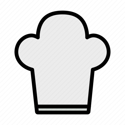 Cap, cook, restaurant, lineart, white, hat, kitchen icon - Download on Iconfinder