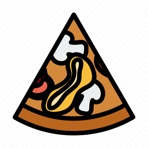 Pizza, restaurant, dinner, food, slice, lineart, italian icon - Download on Iconfinder