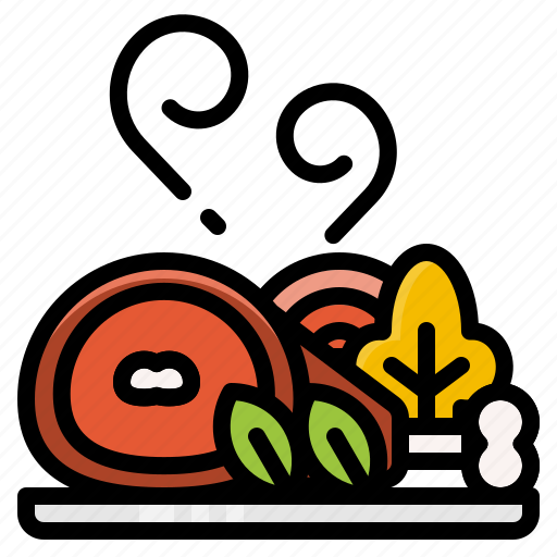 Food, menu, pork, roast, vegetables icon - Download on Iconfinder