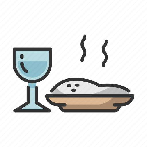 Food, glass, meal, rice, water, wine icon - Download on Iconfinder