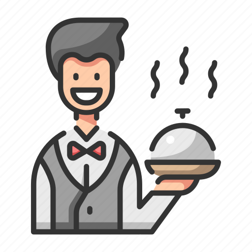 Food, man, restaurant, tray, waiter icon - Download on Iconfinder