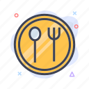 eat, fork, plate, spoon