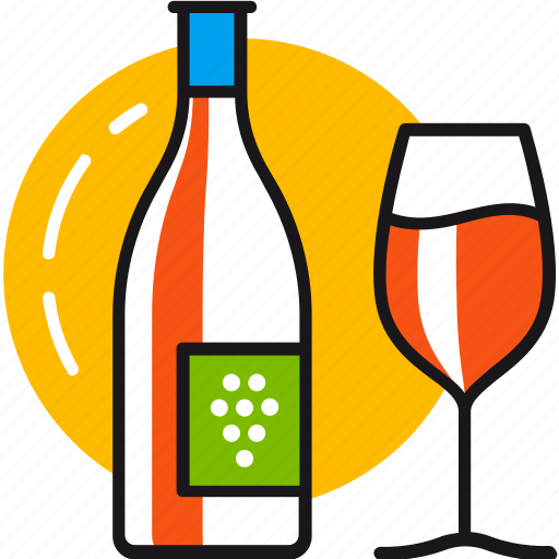 Wine, alcohol, beverage, bottle, drink, glass, red icon - Download on Iconfinder