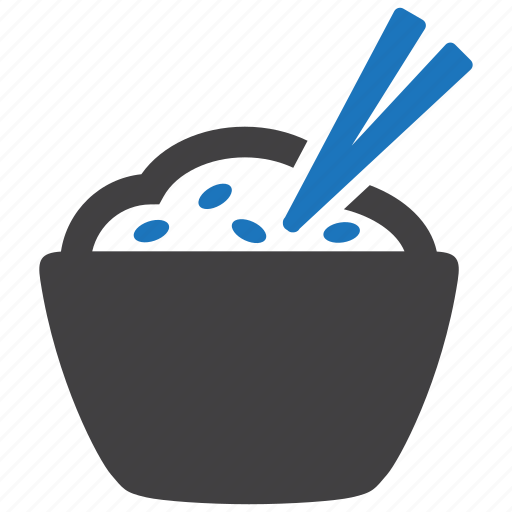 Bowl, rice, chopsticks, meal icon - Download on Iconfinder