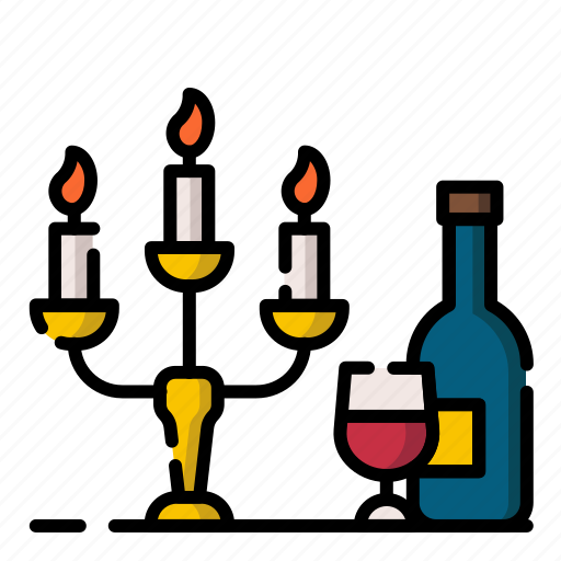 Candle, dinner, light, restaurant, romance, romantic, valentine icon - Download on Iconfinder