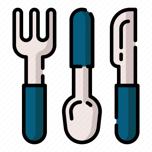 Cutlery, fork, kitchen, knife, plate, restaurant, tool icon - Download on Iconfinder
