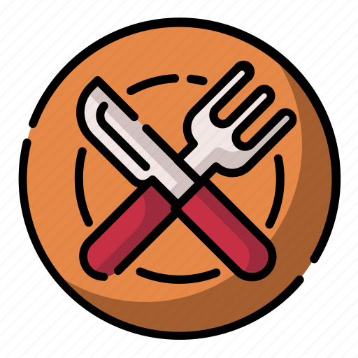 Cutlery, fork, kitchen, knife, plate, restaurant, tool icon - Download on Iconfinder