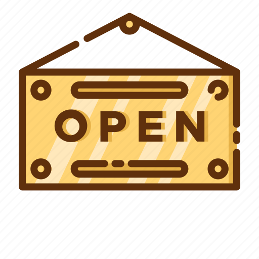 Open, retail, shop, shopping, sign, store icon - Download on Iconfinder