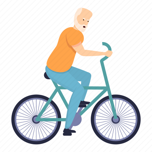 Bicycle, dog, man, person, senior, woman icon - Download on Iconfinder