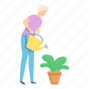 baby, family, flower, grandmother, plants, woman