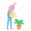 baby, family, flower, grandmother, plants, woman 