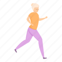 old, person, running, sport, woman