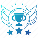 win, trophy, medal, badge, wing, reward, award, tournament