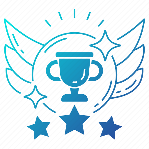 Win, trophy, medal, badge, wing, reward, award icon - Download on Iconfinder
