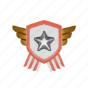 badge, star badge, ribbon-badge, winner, award-badge, award, reward, achievement, prize 