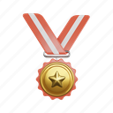 medal, award, reward, achievement, badge, prize, winner, star pendant 