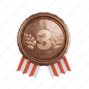 medal, third rank badge, star badge, award, reward, achievement, badge, prize, winner 