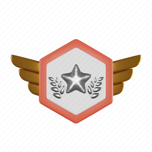 Badge, star badge, ribbon-badge, winner, award-badge, award, reward 3D illustration - Download on Iconfinder