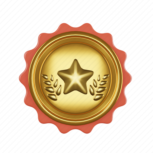 Badge, star badge, winner, award-badge, award, reward, achievement 3D illustration - Download on Iconfinder