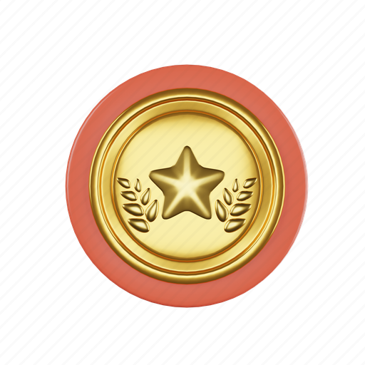 Badge, star badge, ribbon-badge, winner, award-badge, award, reward 3D illustration - Download on Iconfinder