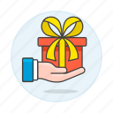 box, gift, give, hand, rewards, share, sharing, surprise, tie