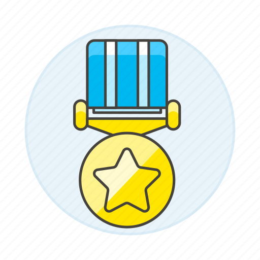 Badge, circle, coin, gold, medal, rewards, star icon - Download on Iconfinder
