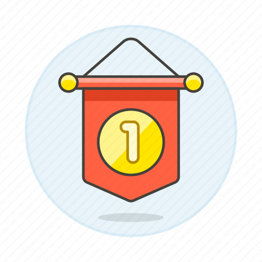 Flag, number, one, pennan, pennant, rewards, 1 icon - Download on Iconfinder