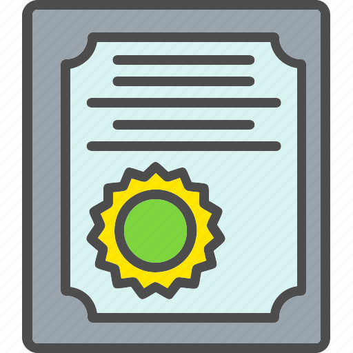 Certificate, certification, degree, diploma, licence, 1 icon - Download on Iconfinder