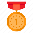 medal, reward, badge, award, first