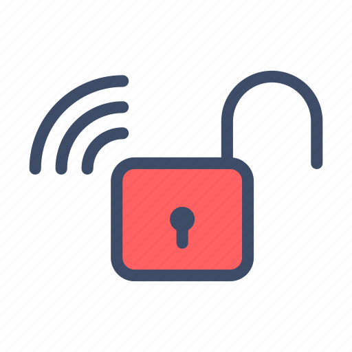 Unlock, wireless, signal, rfid, technology icon - Download on Iconfinder
