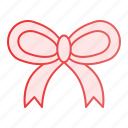 bow, ribbon, decoration, festive, decorative, gift, present, single, tied