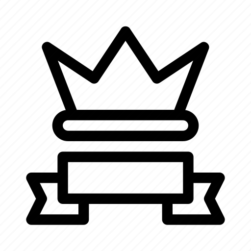 Crown, royal, moderator, banner, emblem icon - Download on Iconfinder